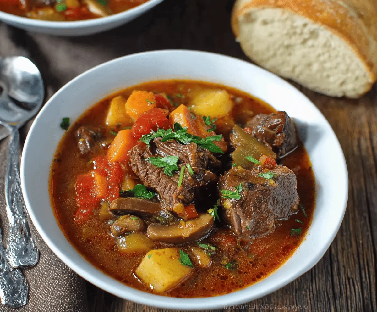 Slow-Cooked Tender Italian Beef Stew for Cozy Nights
